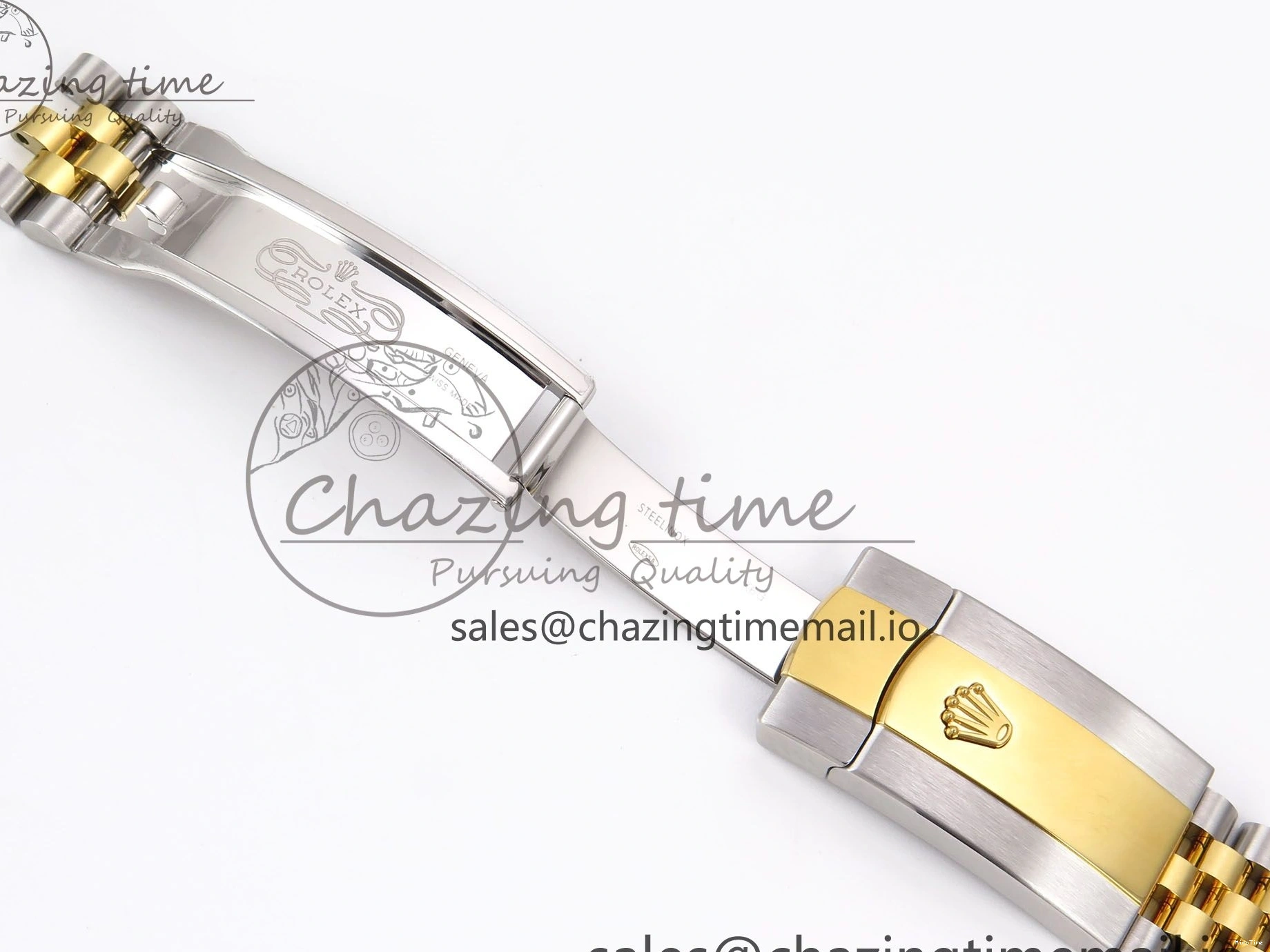 MiroTime 0127 Vibrant DateJust 41 126333 EWEF Best Edition YG Stick Dial on SS YG Jubilee Bracelet A 990